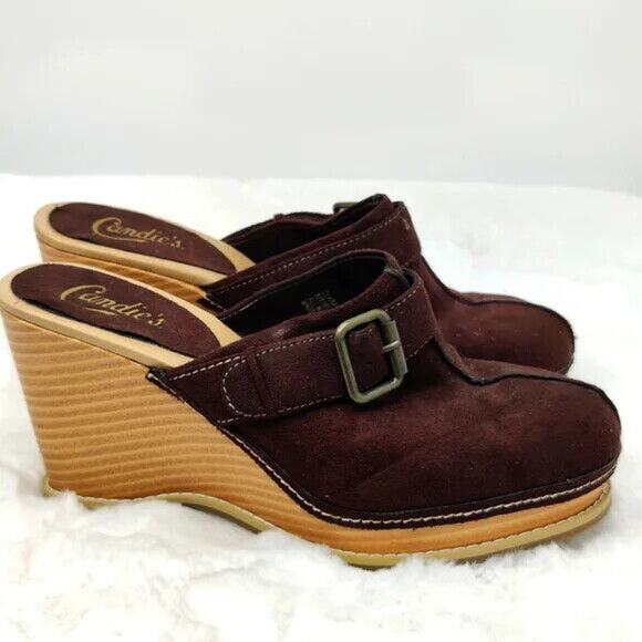 Y2K Candies Brown Wedge Clog Size 9 M - Picture 3 of 8